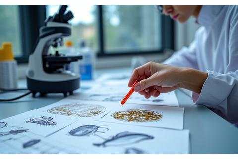 Científicos en un laboratorio analizando muestras de agua del Mediterráneo y especies marinas para desarrollar cebos específicos.