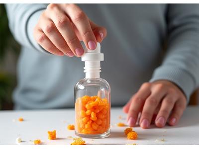 Sistema de recarga de cebos o atrayentes con un frasco rellenable y un envase de repuesto.